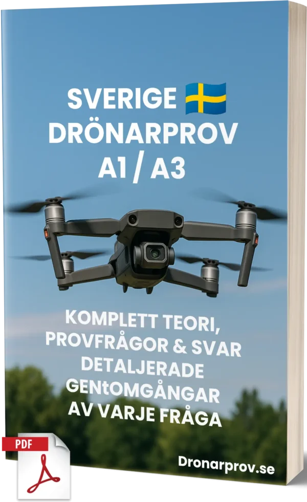 Drönarprov A1/A3 Sverige – Komplett teori, 500+ provliknande frågor och svar med detaljerade förklaringar