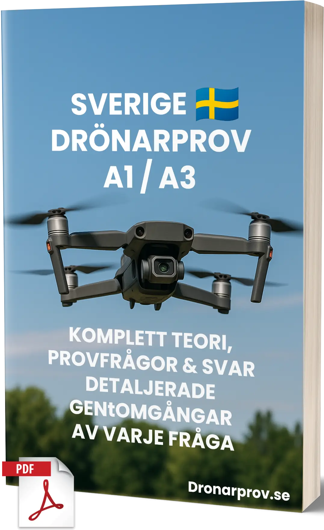 Drönarprov A1/A3 Sverige – Komplett teori, 500+ provliknande frågor och svar med detaljerade förklaringar - Bild 1