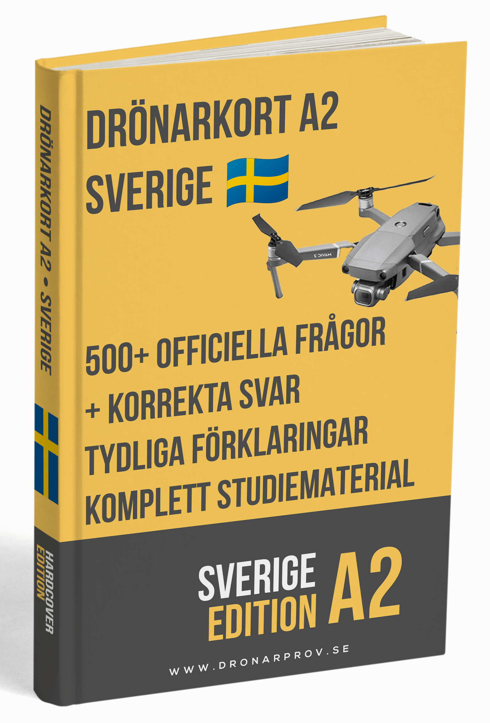 Drönarkort A2 Sverige – Komplett utbildningspaket med officiella provfrågor, svar och tydliga förklaringar